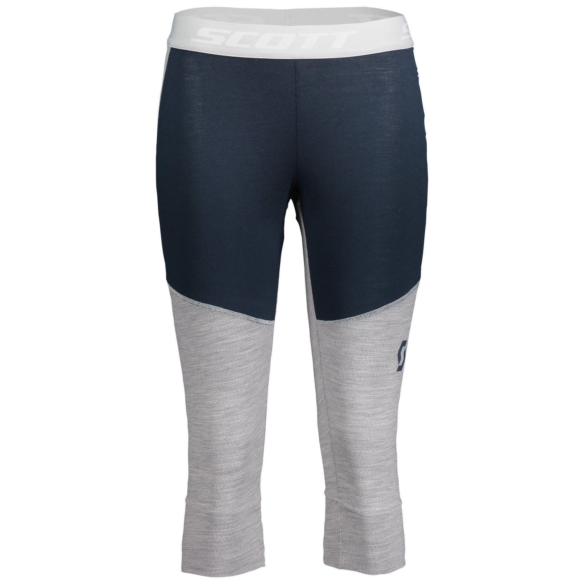 Scott Defined Merino Ladies Base Layer Trouser Dark Blue / Light Grey Melange