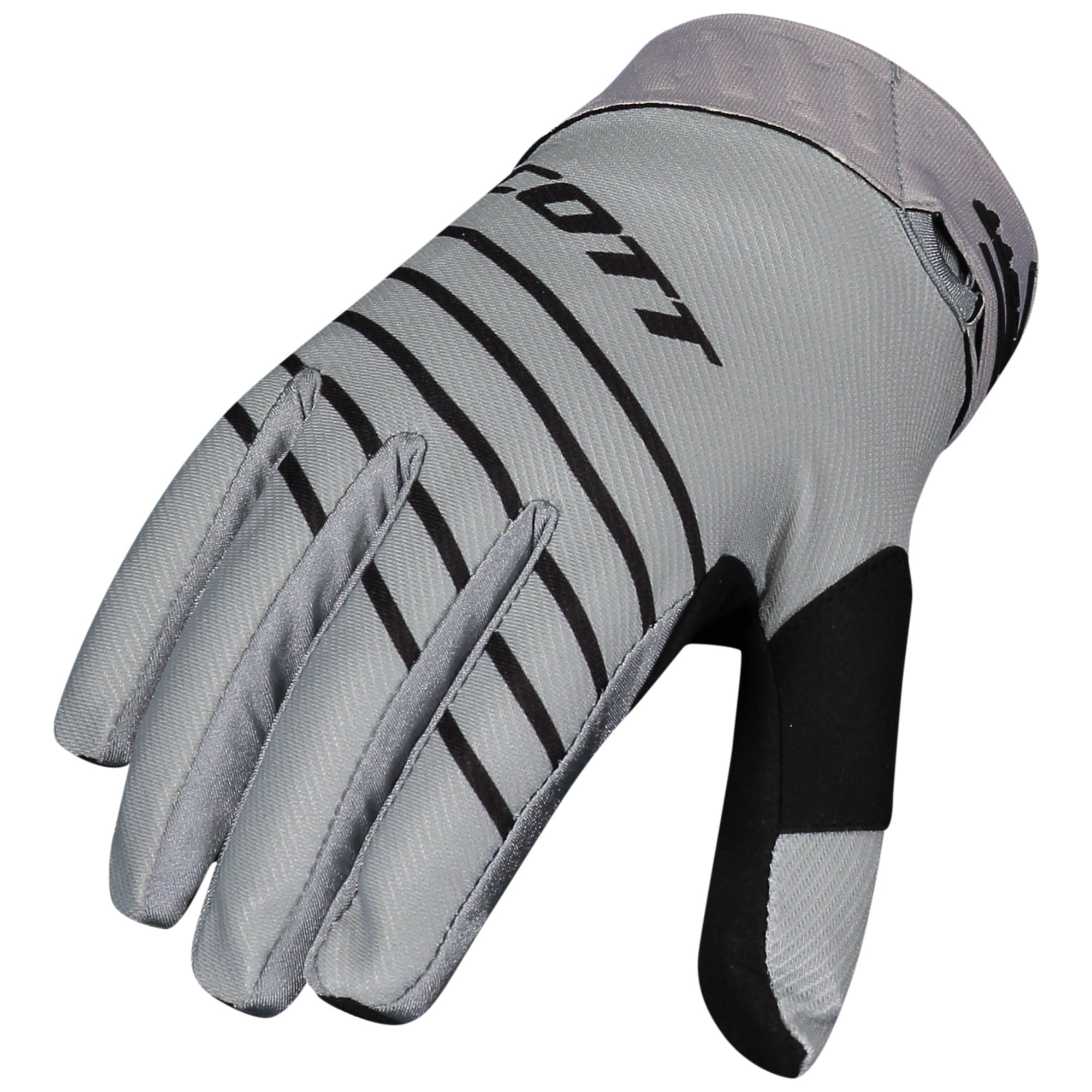 Scott 450 Angled Textile Gloves Grey / Black