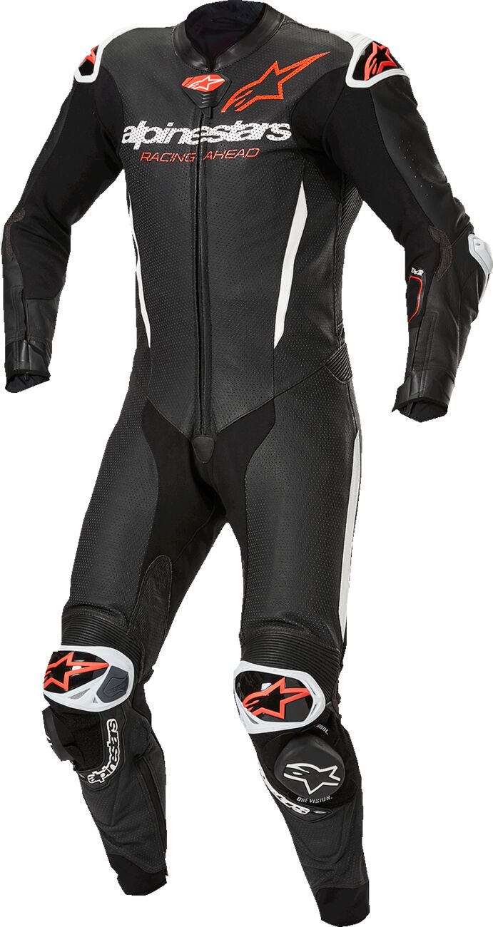 Alpinestars GP-R7 One Piece Leather Suit Black / Red / White FREE 1 Year Return, FREE UK Shipping | ThrottleChimp