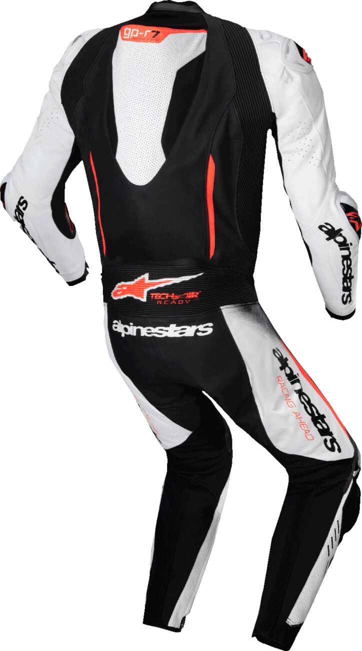 Alpinestars GP-R7 One Piece Leather Suit White / Black / Red FREE 1 Year Return, FREE UK Shipping | ThrottleChimp