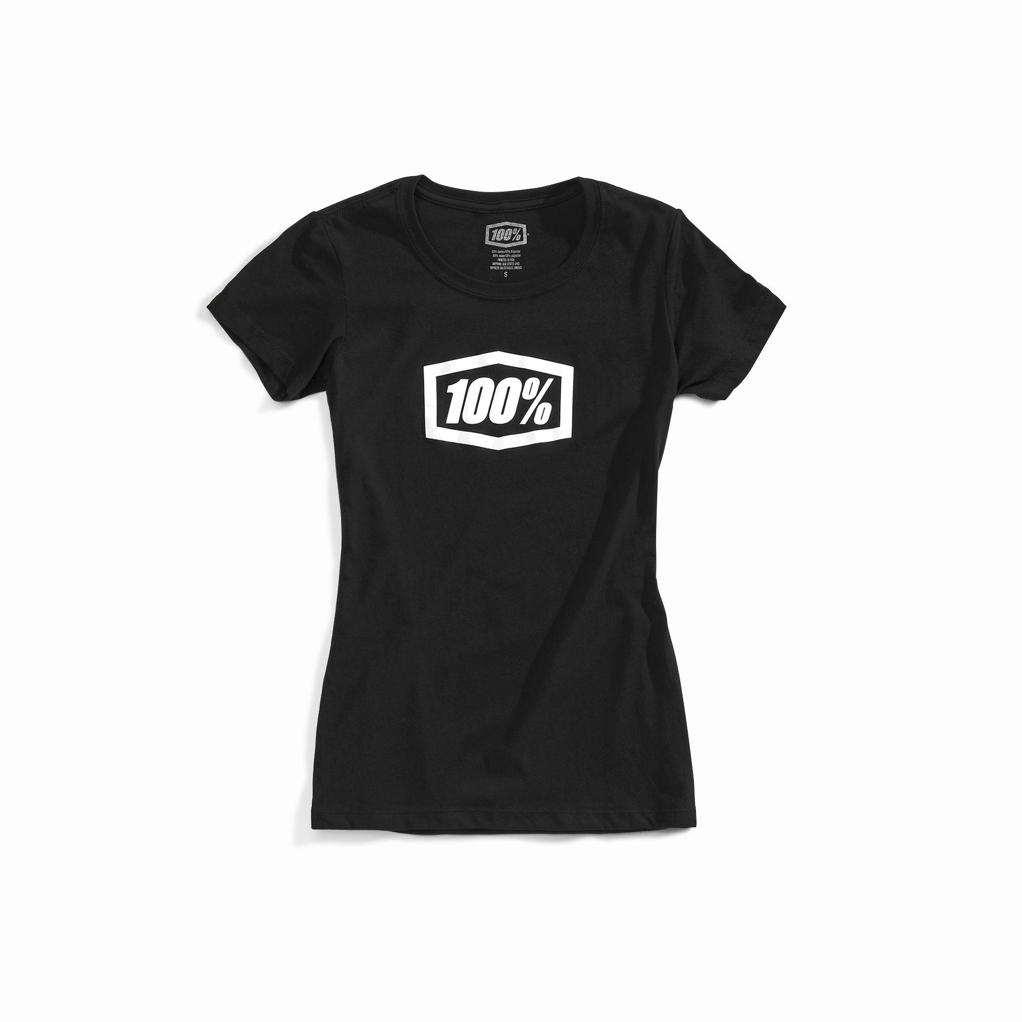 100% Essential Ladies T-Shirt Black FREE 1 YEAR Returns, FREE UK Delivery | ThrottleChimp