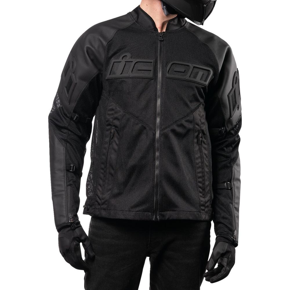 Icon Mesh AF CE Leather Jacket Black