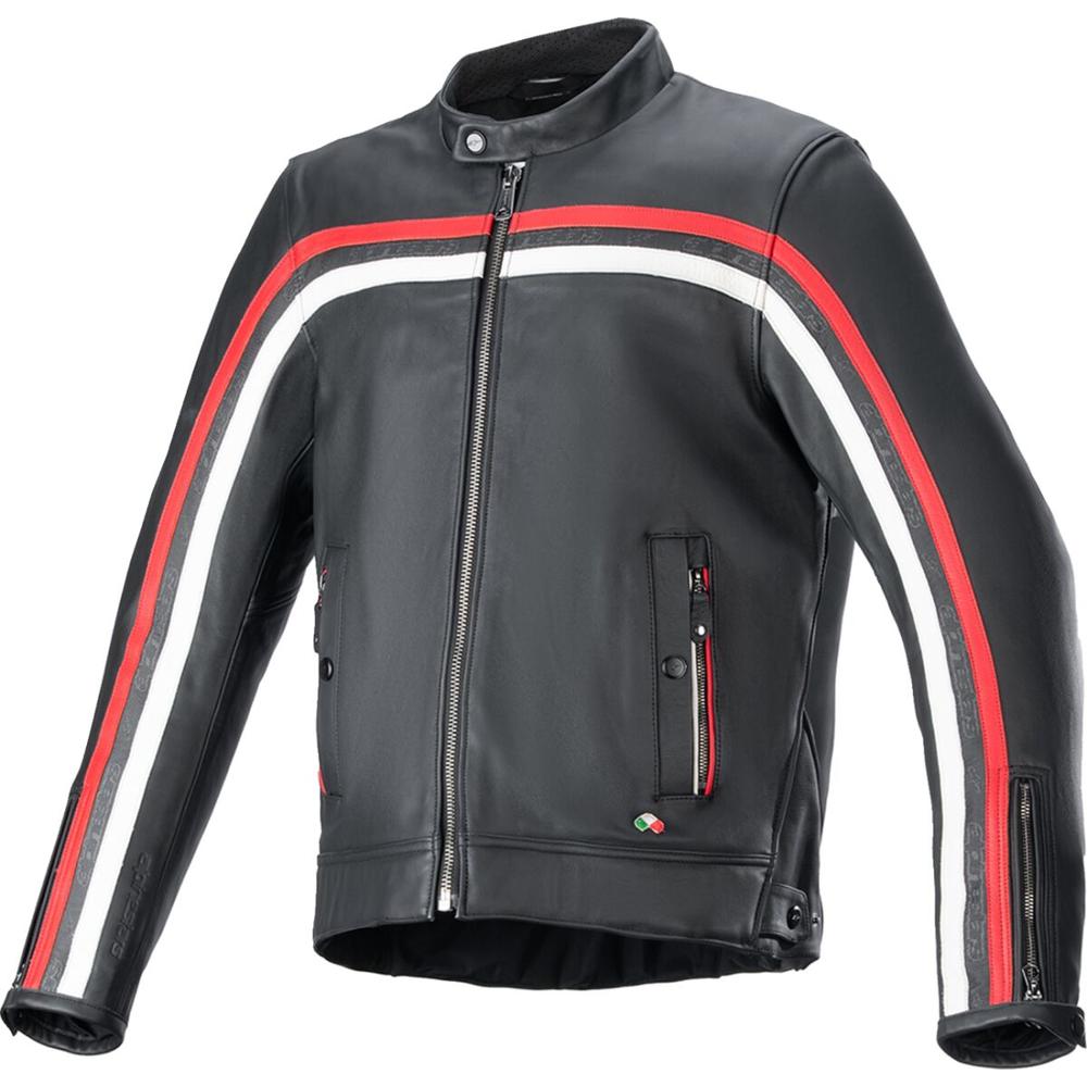 Alpinestars Dyno Leather Jacket Black / Red