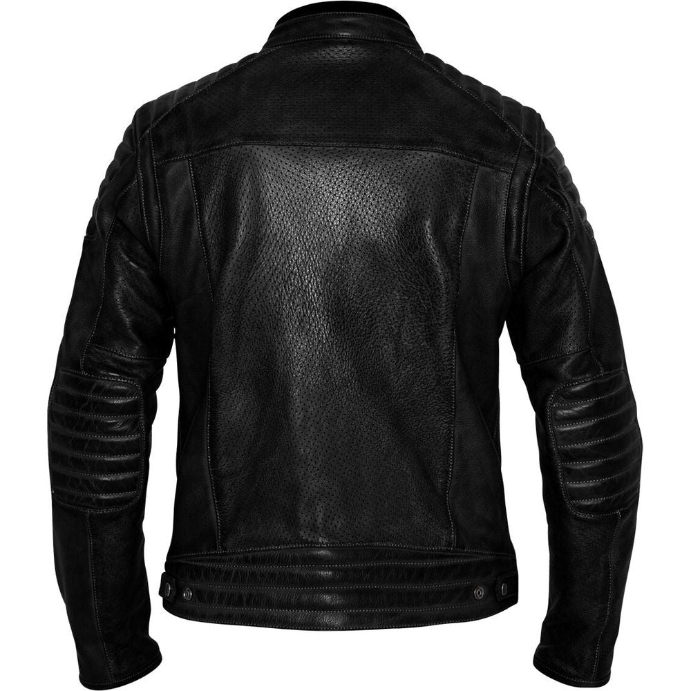 John Doe Storm Perforated Leather Jacket Black FREE 1 YEAR Returns, FREE UK Delivery | ThrottleChimp