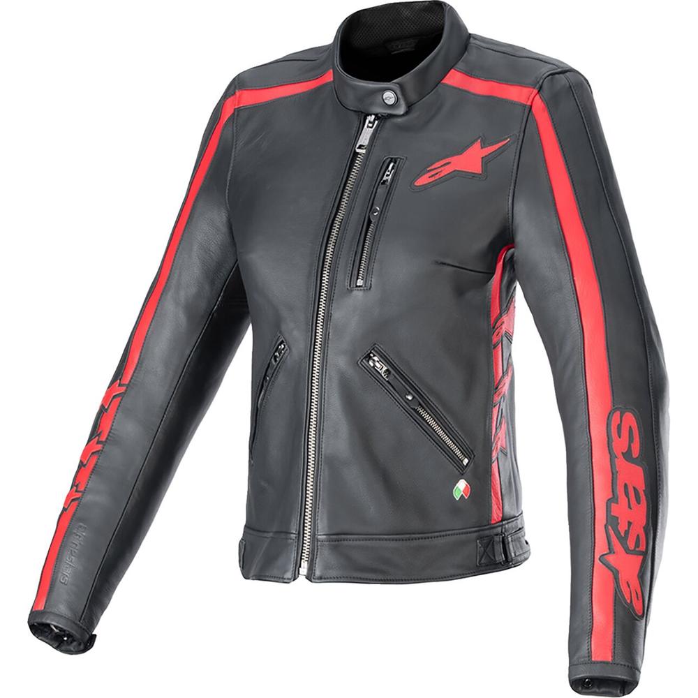 Alpinestars Stella Dyno Ladies Leather Jacket Black / Red