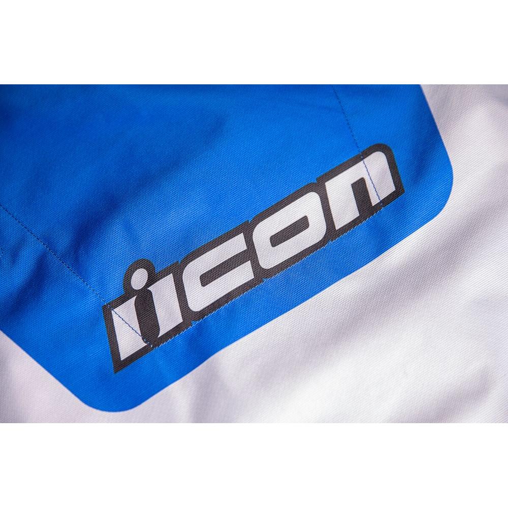 Icon Airform Retro Textile Jacket Blue / White FREE 1 YEAR Returns, FREE UK Delivery | ThrottleChimp