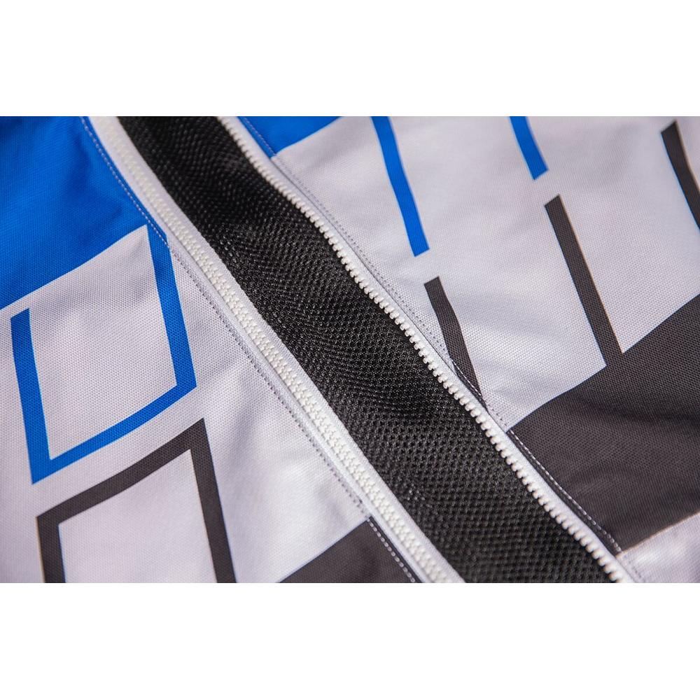 Icon Airform Retro Textile Jacket Blue / White FREE 1 YEAR Returns, FREE UK Delivery | ThrottleChimp