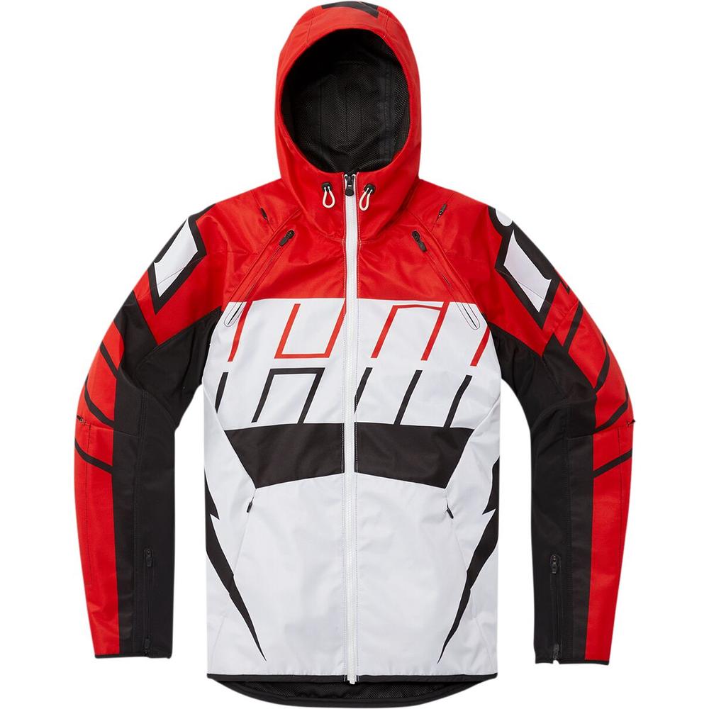 Icon Airform Retro Textile Jacket Red / White