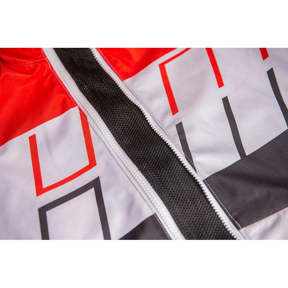 Icon Airform Retro Textile Jacket Red / White FREE 1 YEAR Returns, FREE UK Delivery | ThrottleChimp