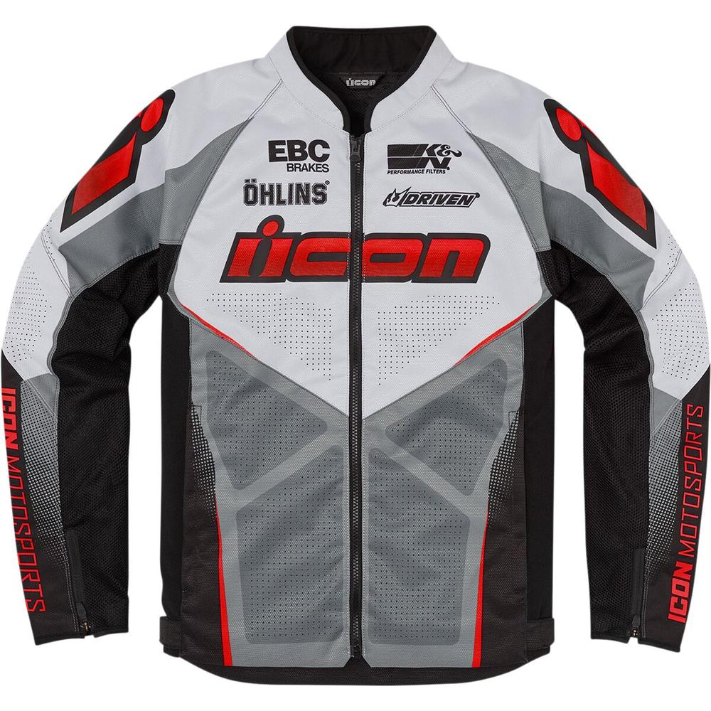 Icon Hooligan Ultrabolt Textile Jacket Red / Black / White