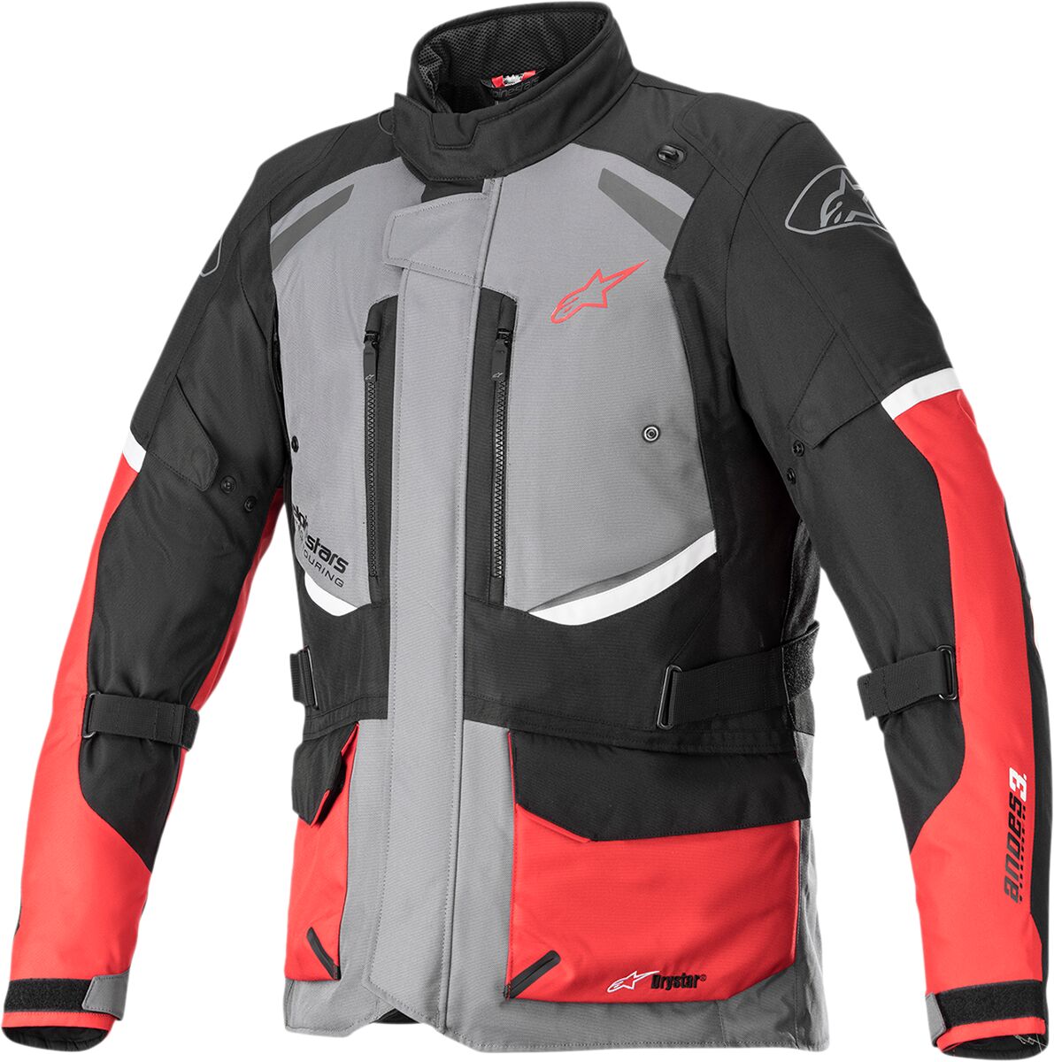 Alpinestars Andes V3 Textile Jacket Black / Grey / Red FREE 1 Year Return, FREE UK Shipping | ThrottleChimp