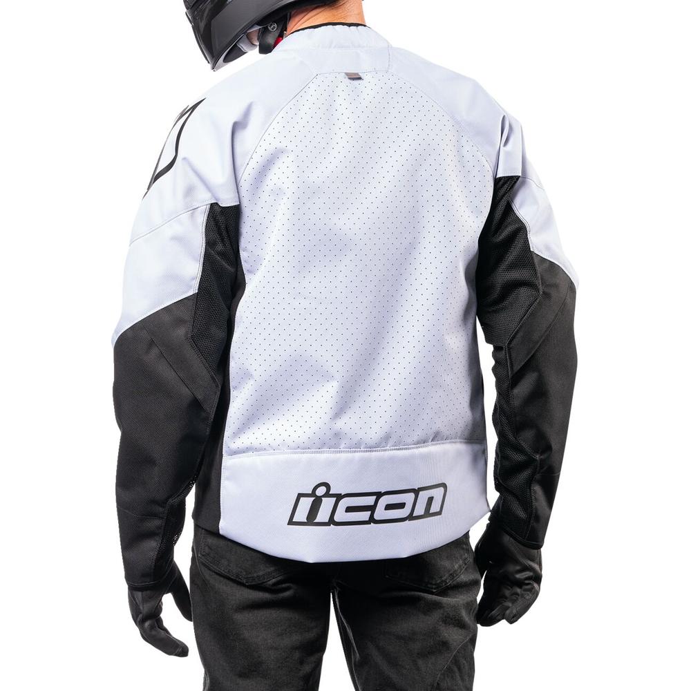 Icon Hooligan CE Textile Jacket White FREE 1 YEAR Returns, FREE UK Delivery | ThrottleChimp