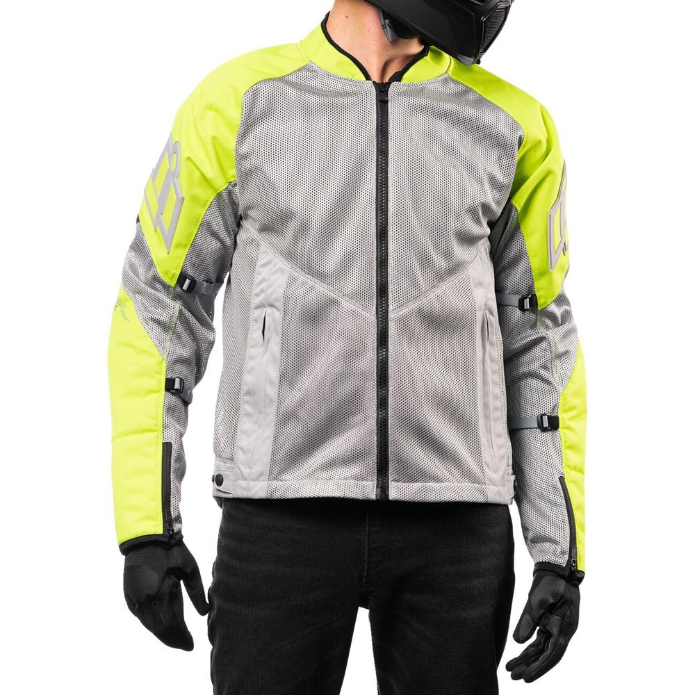 Icon Mesh AF CE Textile Jacket Grey / Hi-Vis