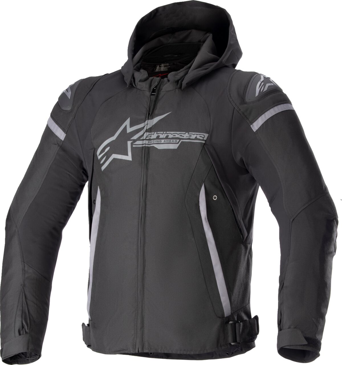 Alpinestars Zaca Waterproof Textile Jacket Black / Grey FREE 1 Year Return, FREE UK Shipping | ThrottleChimp