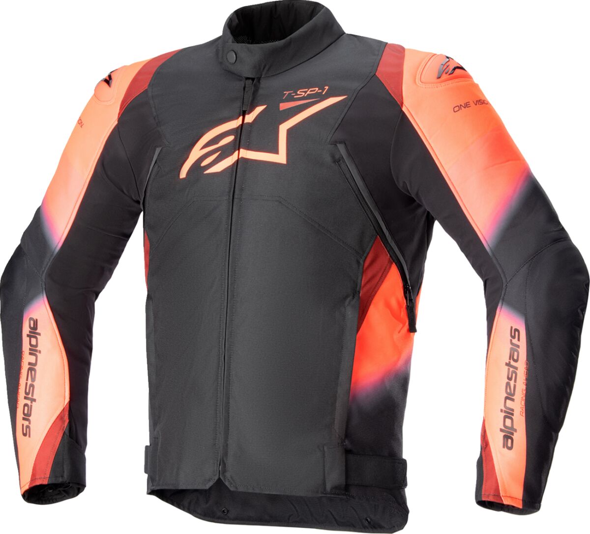 Alpinestars T-SP 1 V2 Waterproof Riding Textile Jacket Black / Red FREE 1 Year Return, FREE UK Shipping | ThrottleChimp