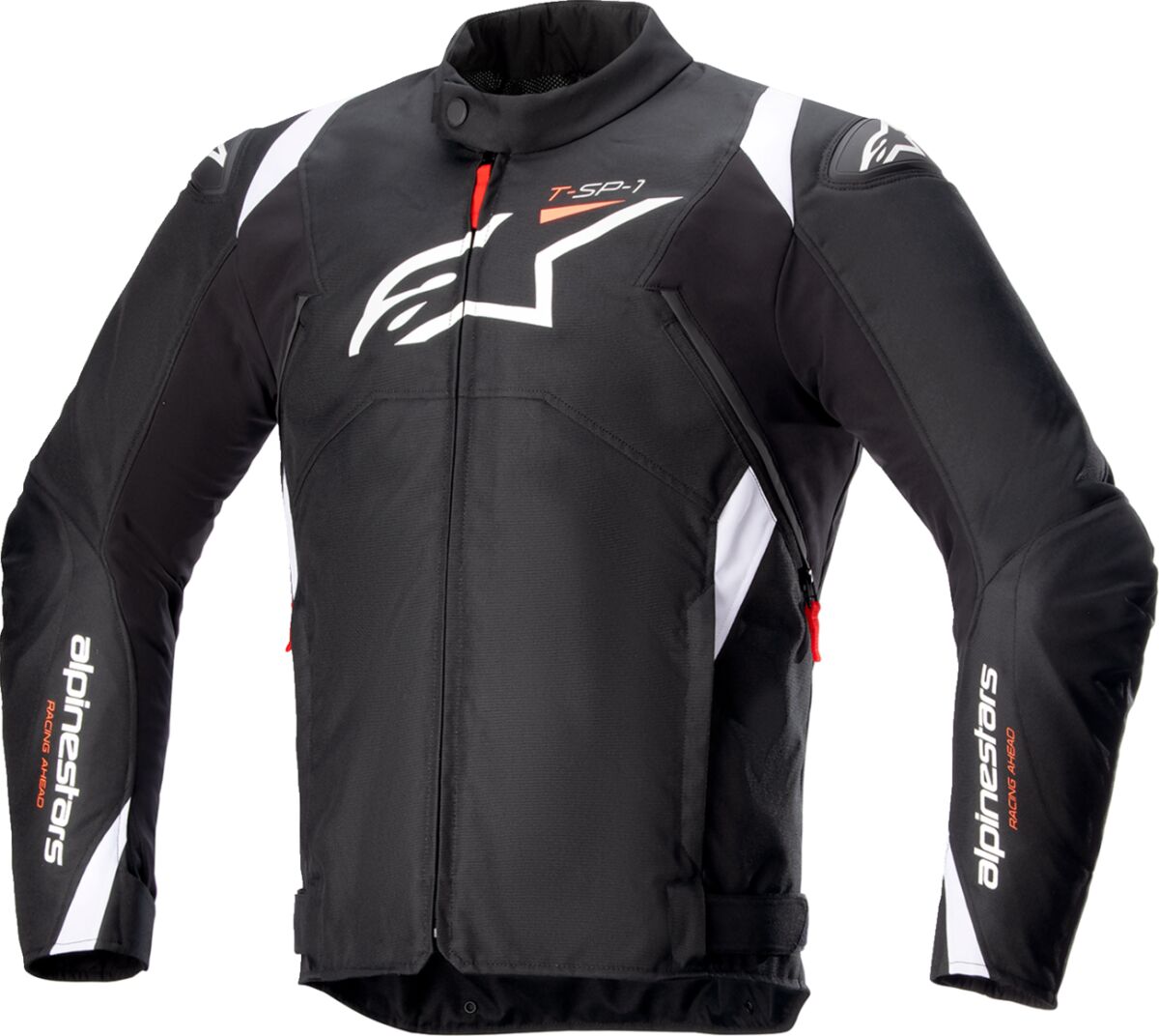 Alpinestars T-SP 1 V2 Waterproof Riding Textile Jacket Black / White FREE 1 Year Return, FREE UK Shipping | ThrottleChimp