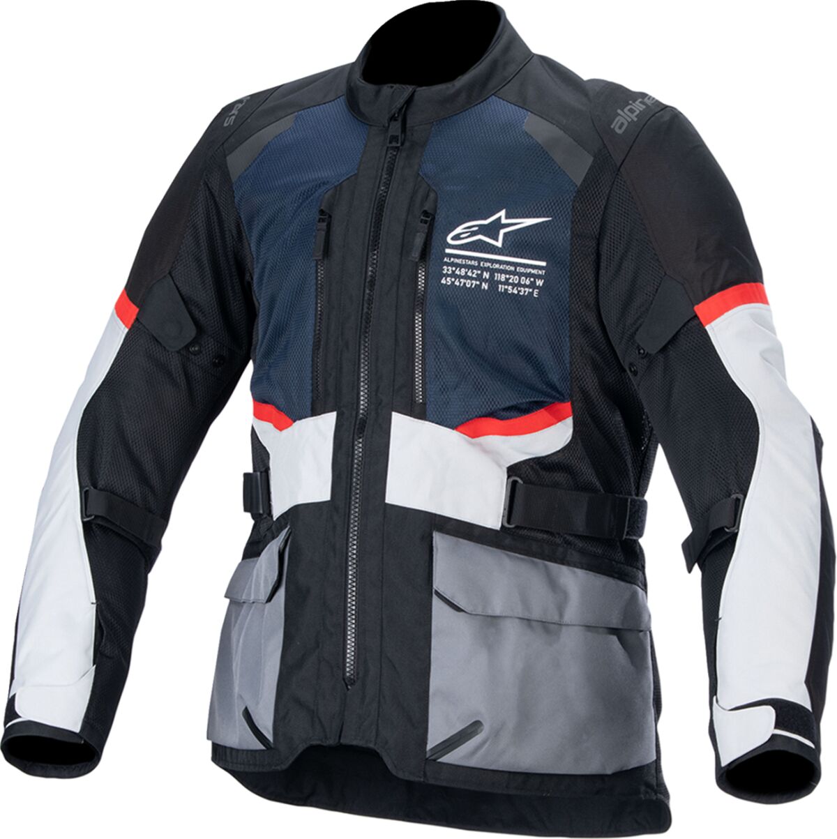 Alpinestars Andes Air Drystar Textile Jacket Blue / Grey FREE 1 Year Return, FREE UK Shipping | ThrottleChimp