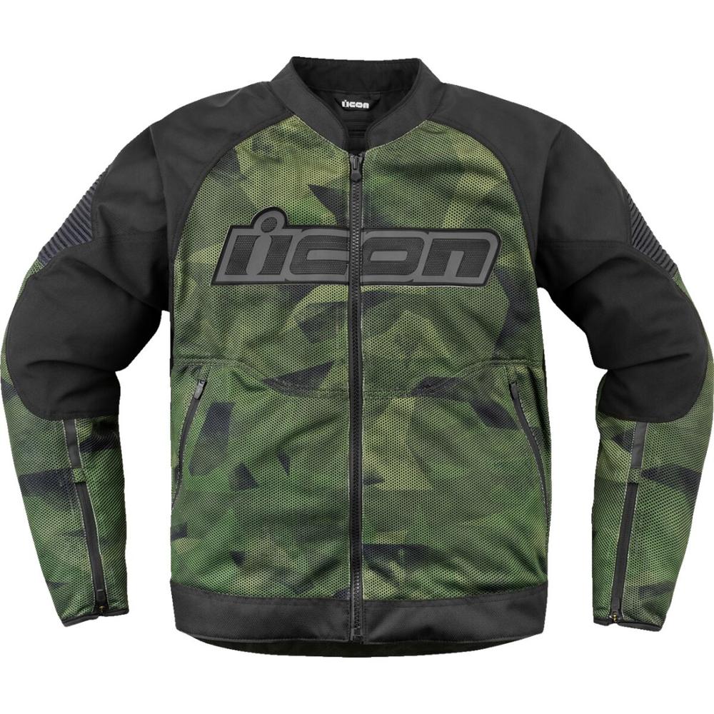 Icon Overlord 3 Mesh Textile Jacket Black / Camo Green