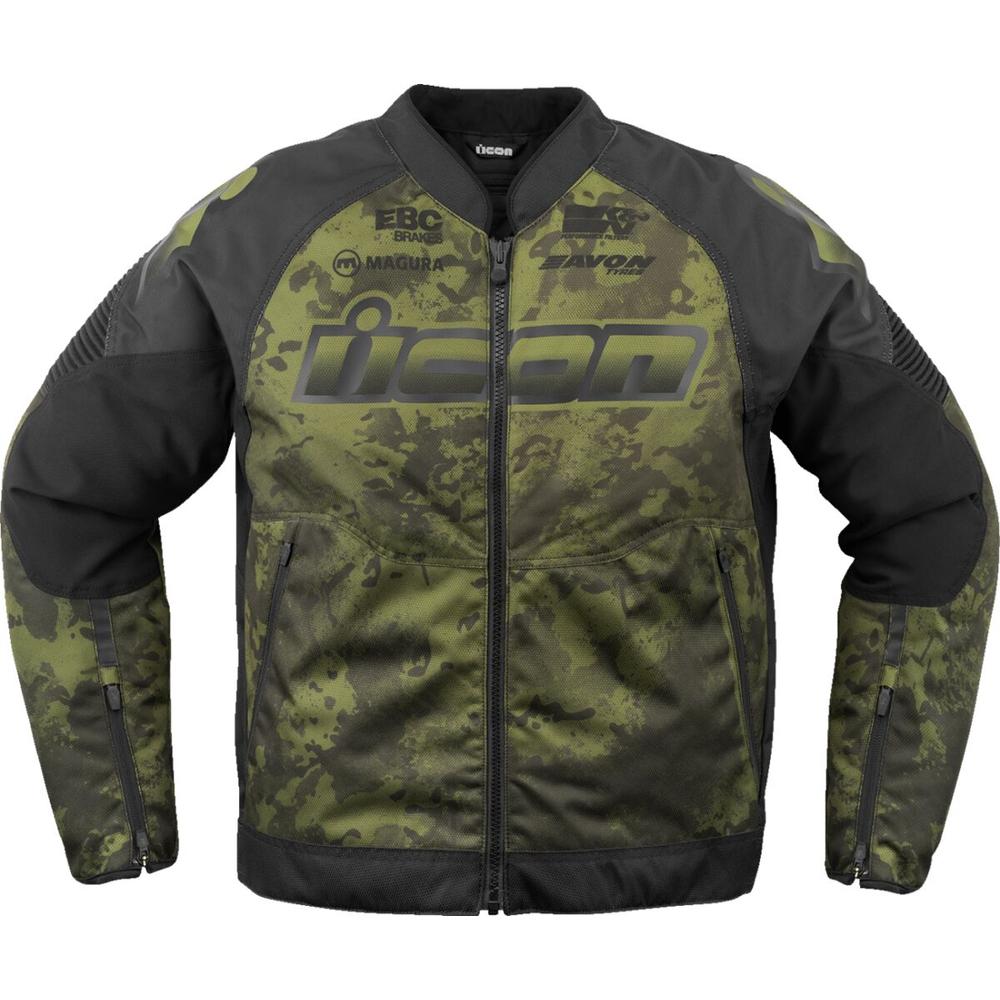 Icon Overlord 3 Magnacross Textile Jacket Black / Green