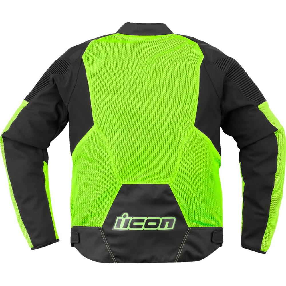 Icon Overlord 3 Mesh Textile Jacket Black / Hi-Vis Yellow