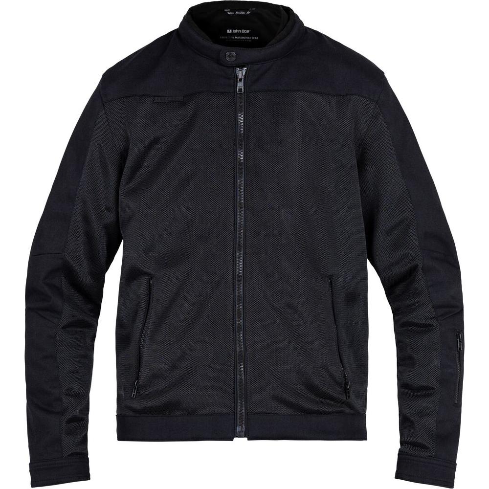 John Doe Aero Mesh Textile Jacket Black FREE 1 YEAR Returns, FREE UK Delivery | ThrottleChimp