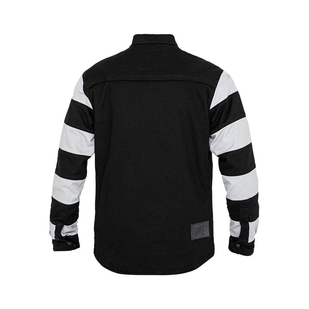 John Doe Motoshirt Prison Textile Jacket Black / White FREE 1 YEAR Returns, FREE UK Delivery | ThrottleChimp