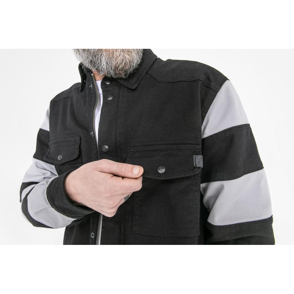 John Doe Motoshirt Prison Textile Jacket Black / White