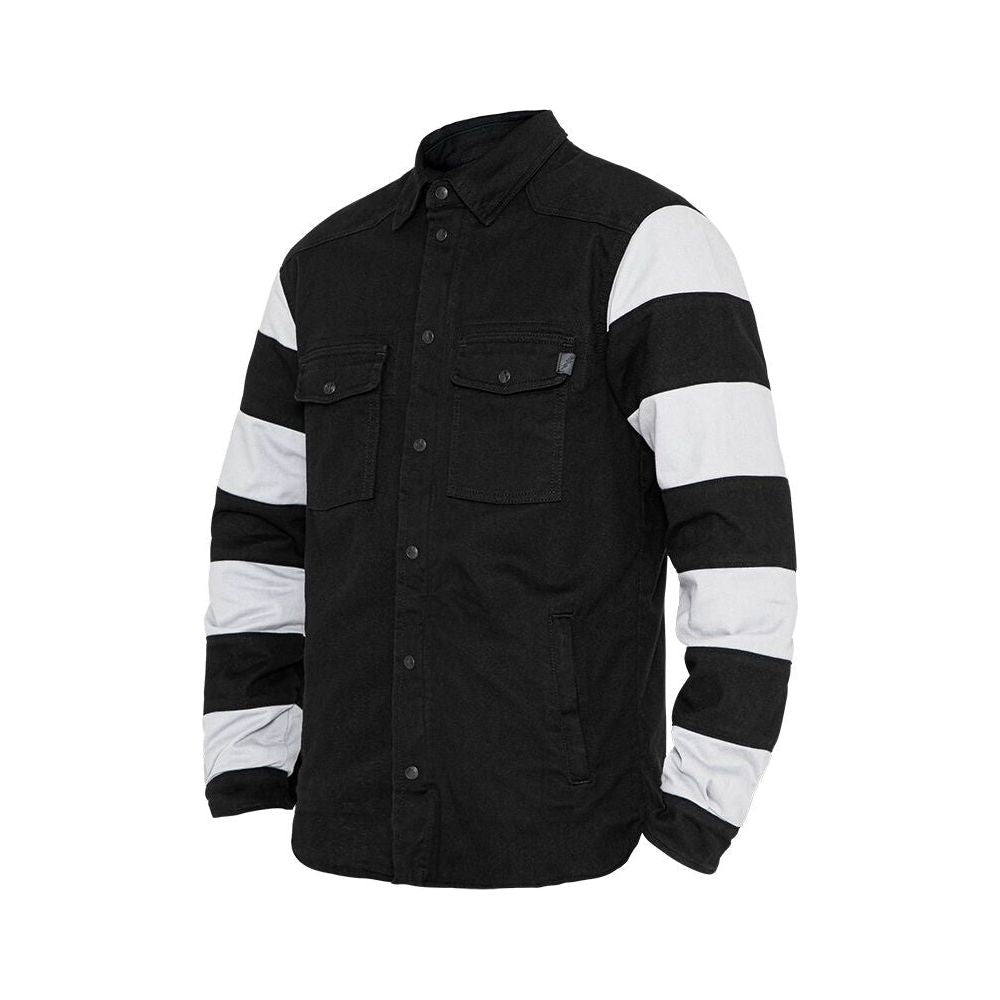 John Doe Motoshirt Prison Textile Jacket Black / White