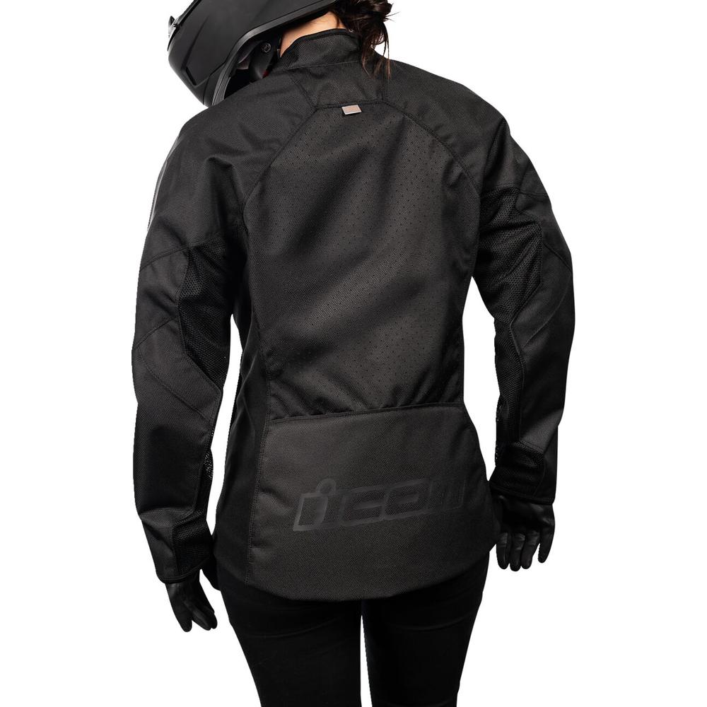 Icon Hooligan CE Ladies Textile Jacket Black FREE 1 YEAR Returns, FREE UK Delivery | ThrottleChimp