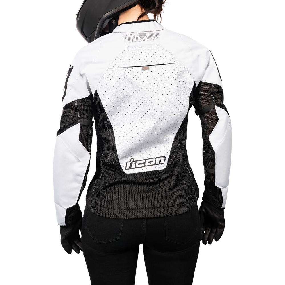 Icon Mesh AF Ladies CE Textile Jacket Black / White