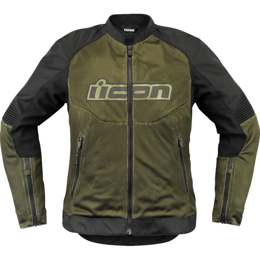 Icon Overlord 3 Mesh Textile Jacket Black / Green