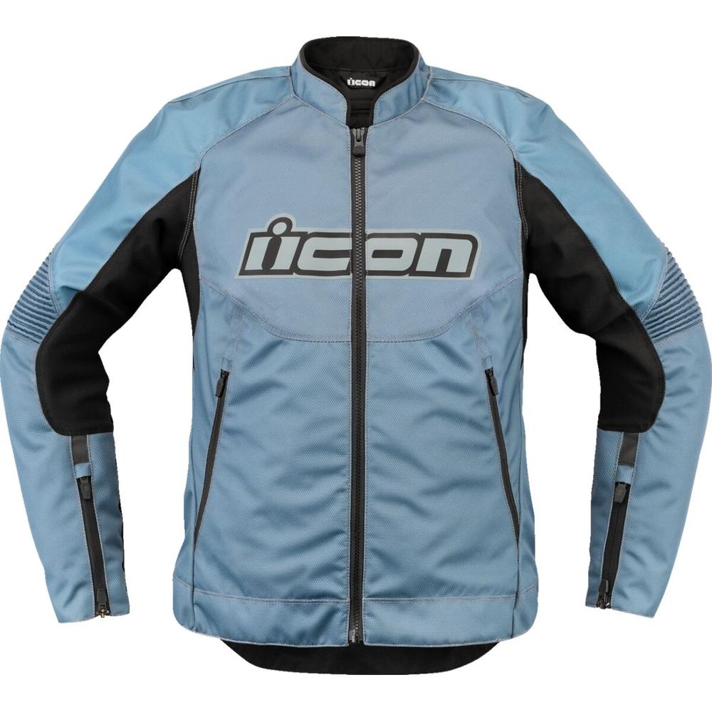 Icon Overlord 3 Ladies Textile Jacket Black / Light Blue