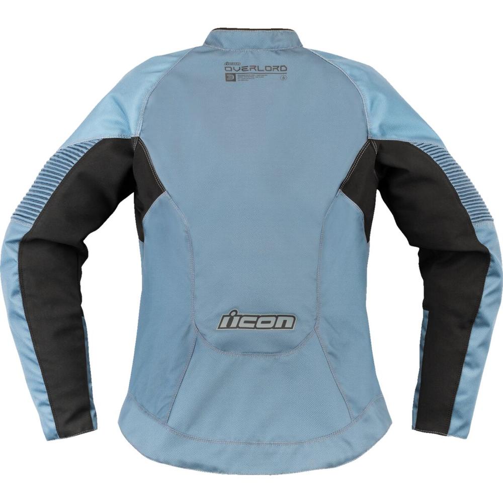 Icon Overlord 3 Ladies Textile Jacket Black / Light Blue