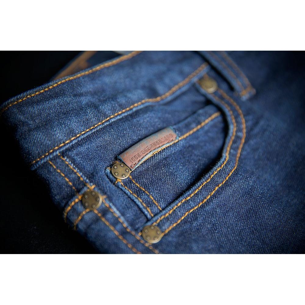 Icon MH1000 Denim Ladies Riding Trouser Blue FREE 1 YEAR Returns, FREE UK Delivery | ThrottleChimp