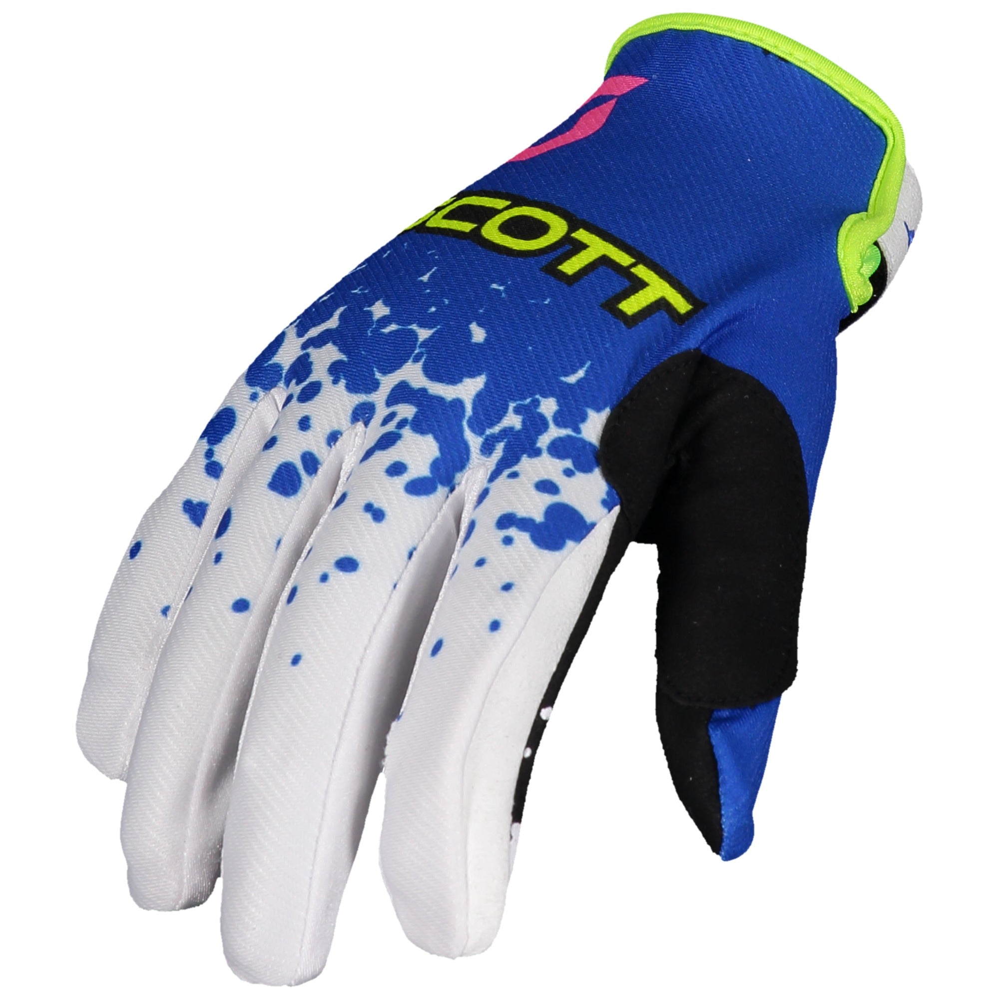 Scott 350 Race Evo Textile Gloves Blue / Yellow