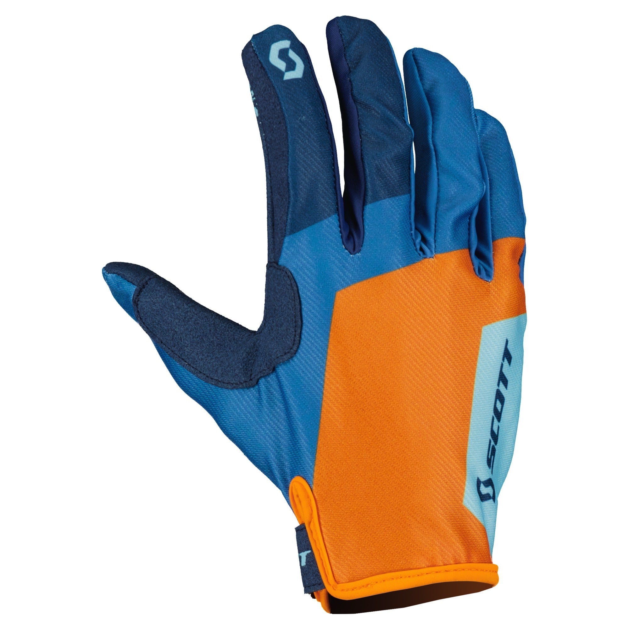 Scott 350 Race Evo Textile Gloves Blue / Orange