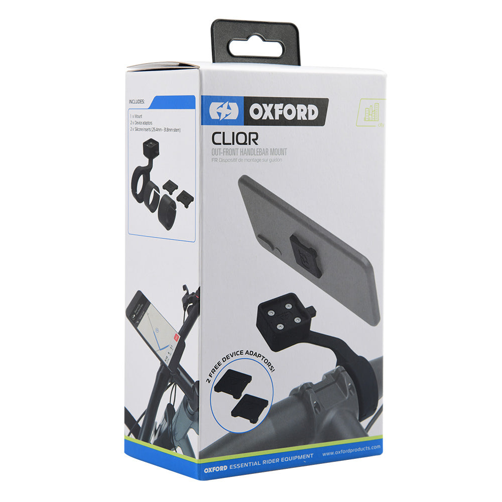 Oxford CLIQR Out-Front Handlebar Mount Black (Image 2) - ThrottleChimp