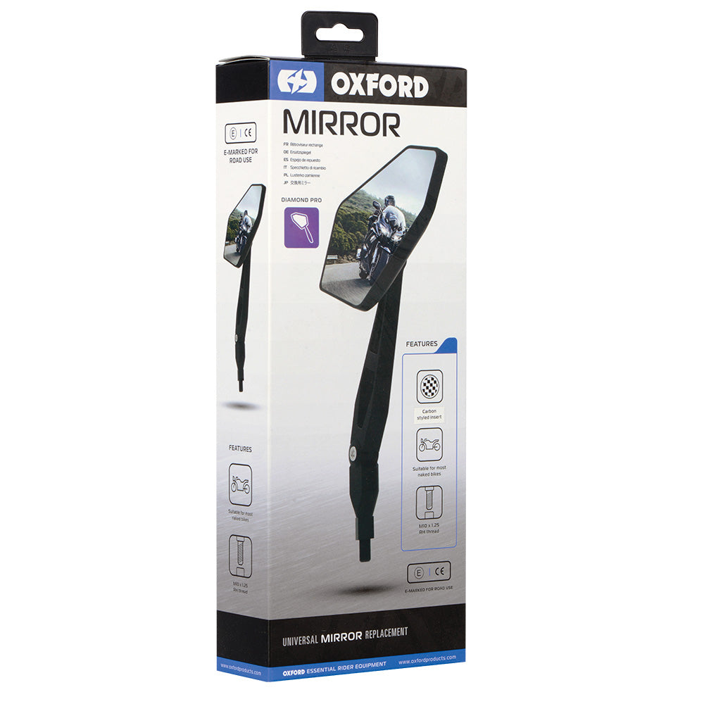 Oxford Mirror Diamond Pro Universal (Image 2) - ThrottleChimp