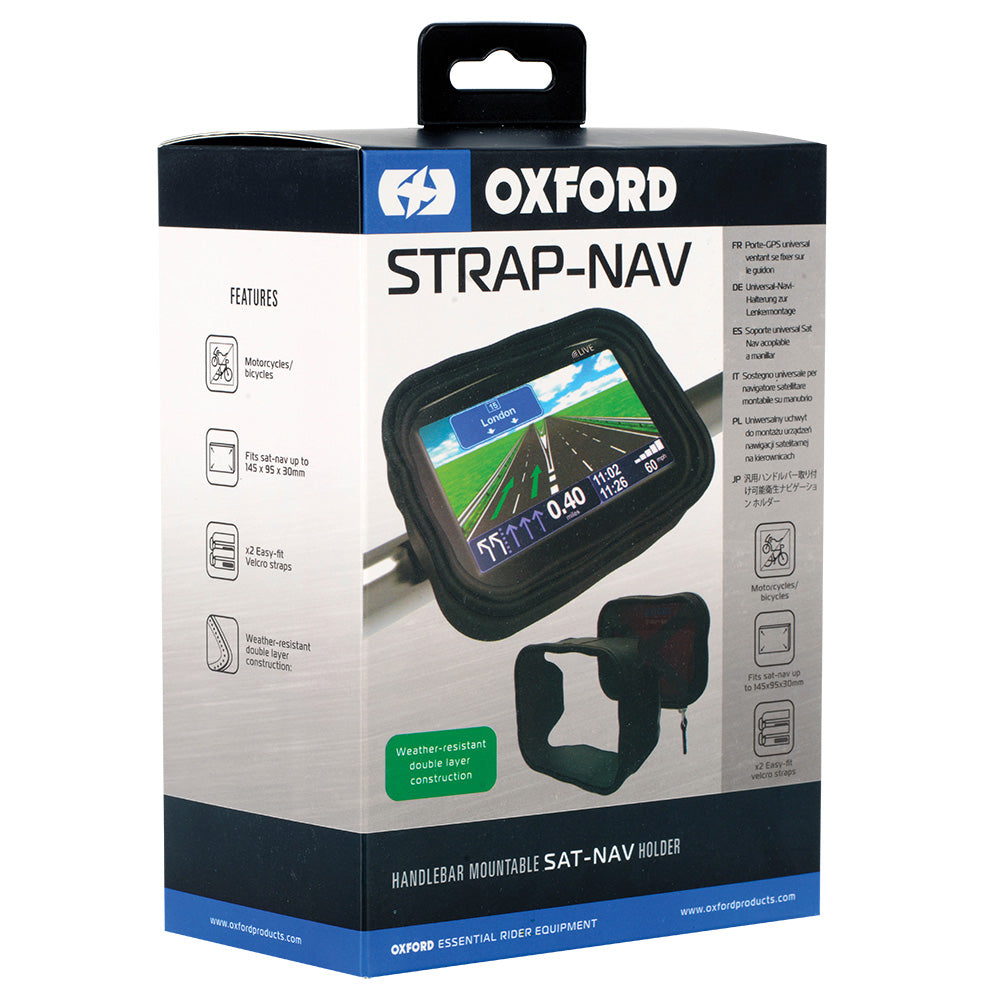 Oxford Strap-Nav Satellite Navigation Holder Black FREE 1 YEAR Returns, FREE UK Delivery | ThrottleChimp