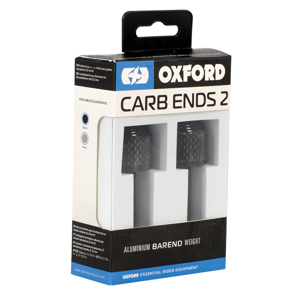 Oxford Handlebar CarbEnds 2 Black (Image 2) - ThrottleChimp