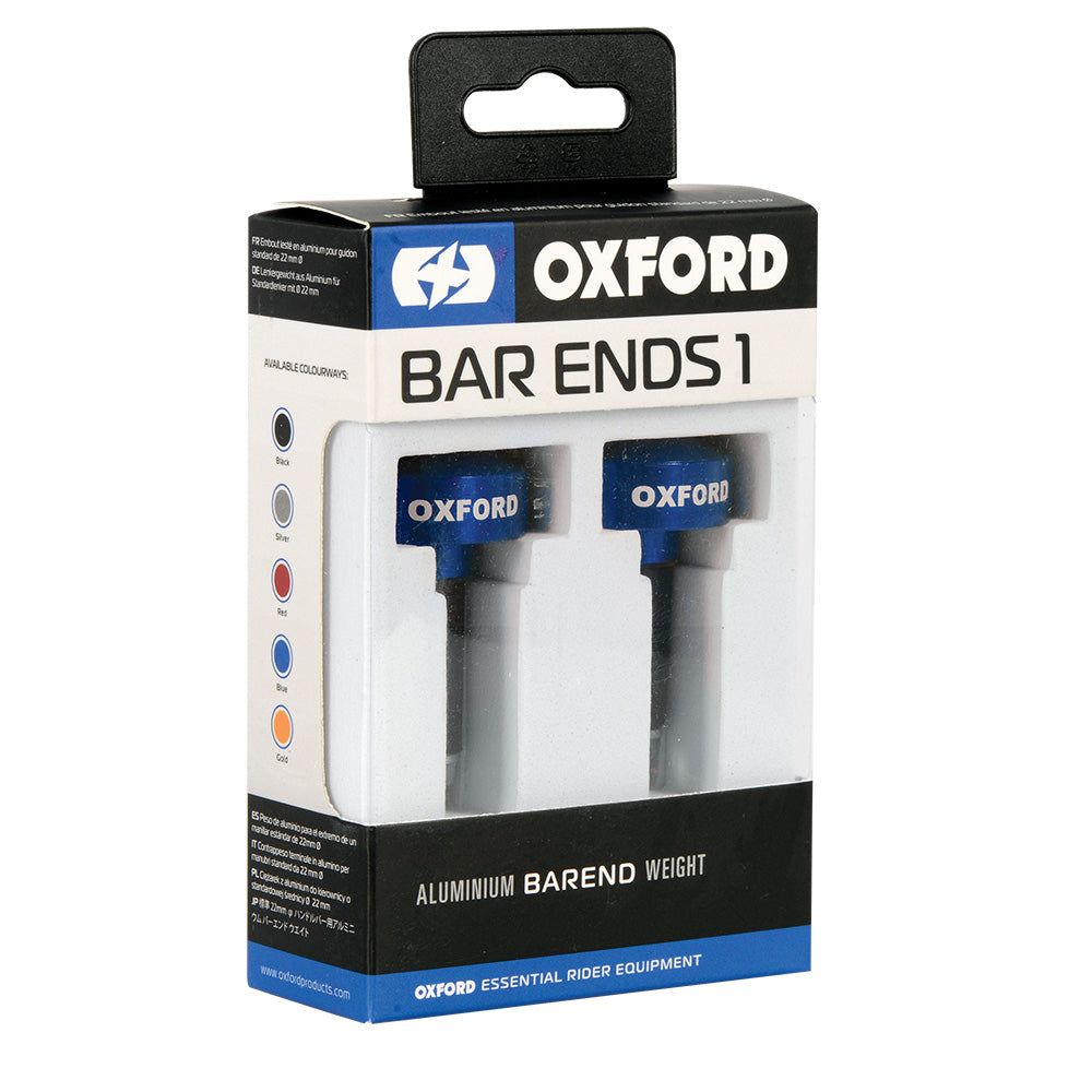 Oxford Handlebar BarEnds 1 Blue (Image 2) - ThrottleChimp