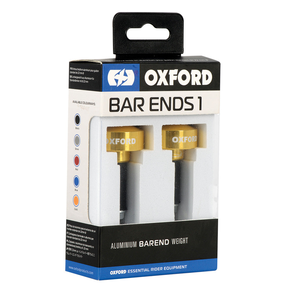 Oxford Handlebar BarEnds 1 Gold (Image 2) - ThrottleChimp