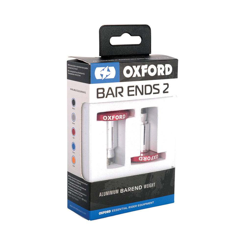 Oxford Handlebar BarEnds 2 Red (Image 2) - ThrottleChimp