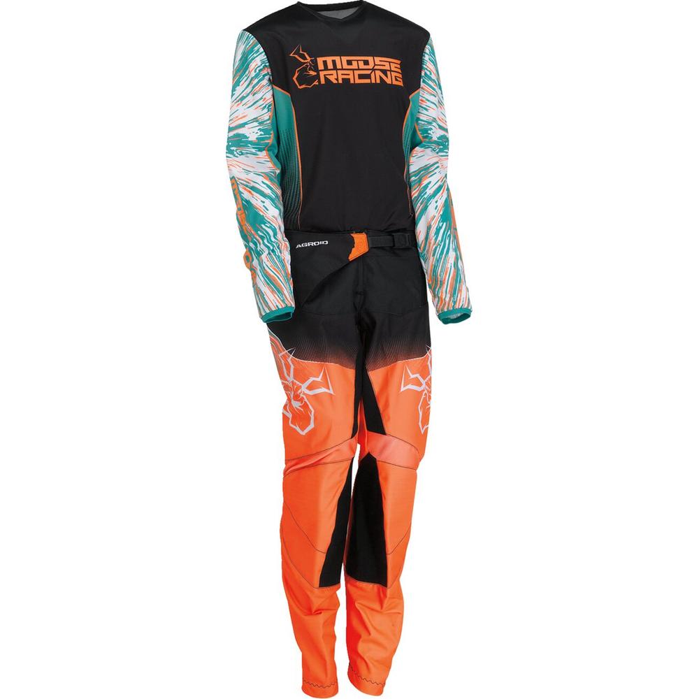 Moose Racing Agroid Youth Trouser Teal / Orange / Black