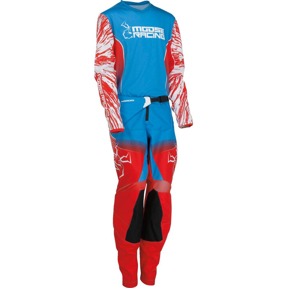 Moose Racing Agroid Youth Trouser Red / White / Blue