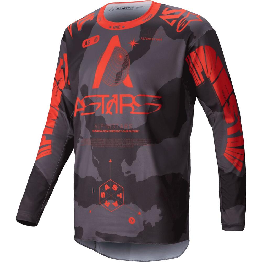 Alpinestars Racer Hollow MX Jersey Grey / Camo / Orange