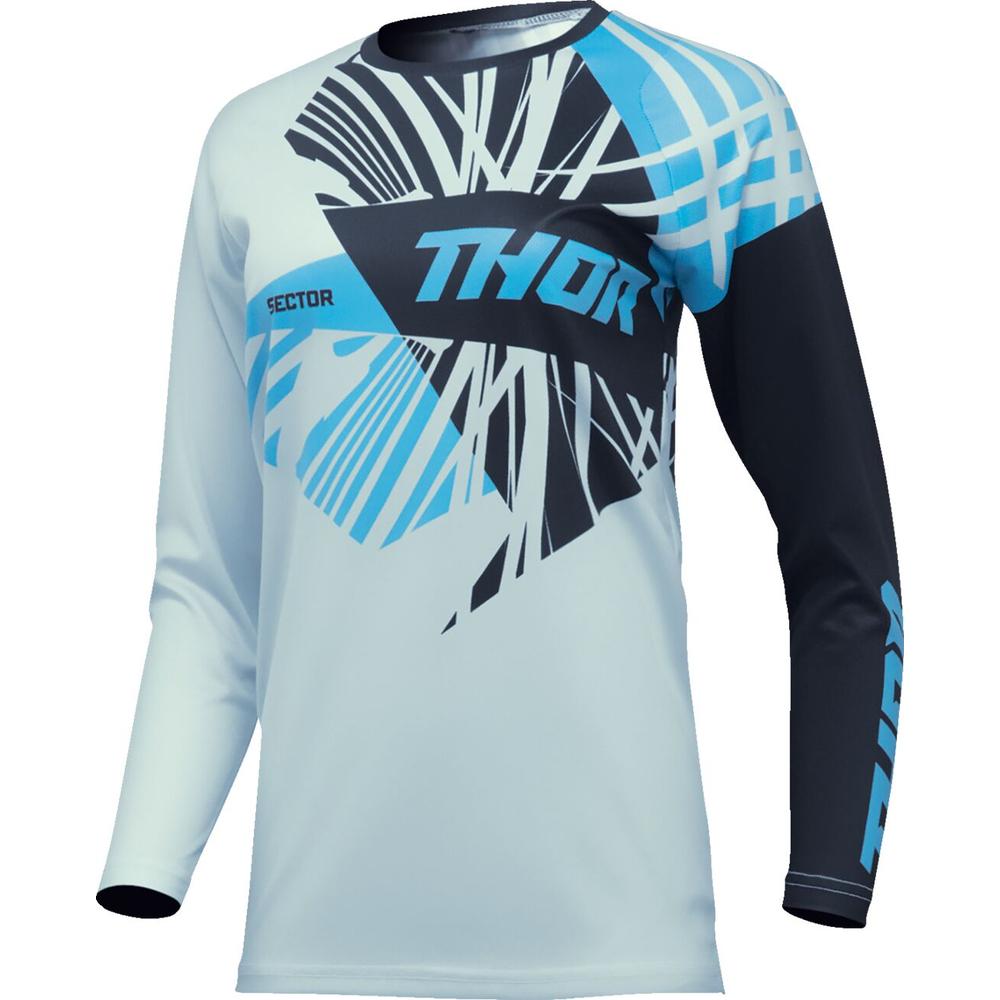 Thor Sector Split Ladies Jersey Black / Blue FREE 1 YEAR Returns, FREE UK Delivery | ThrottleChimp