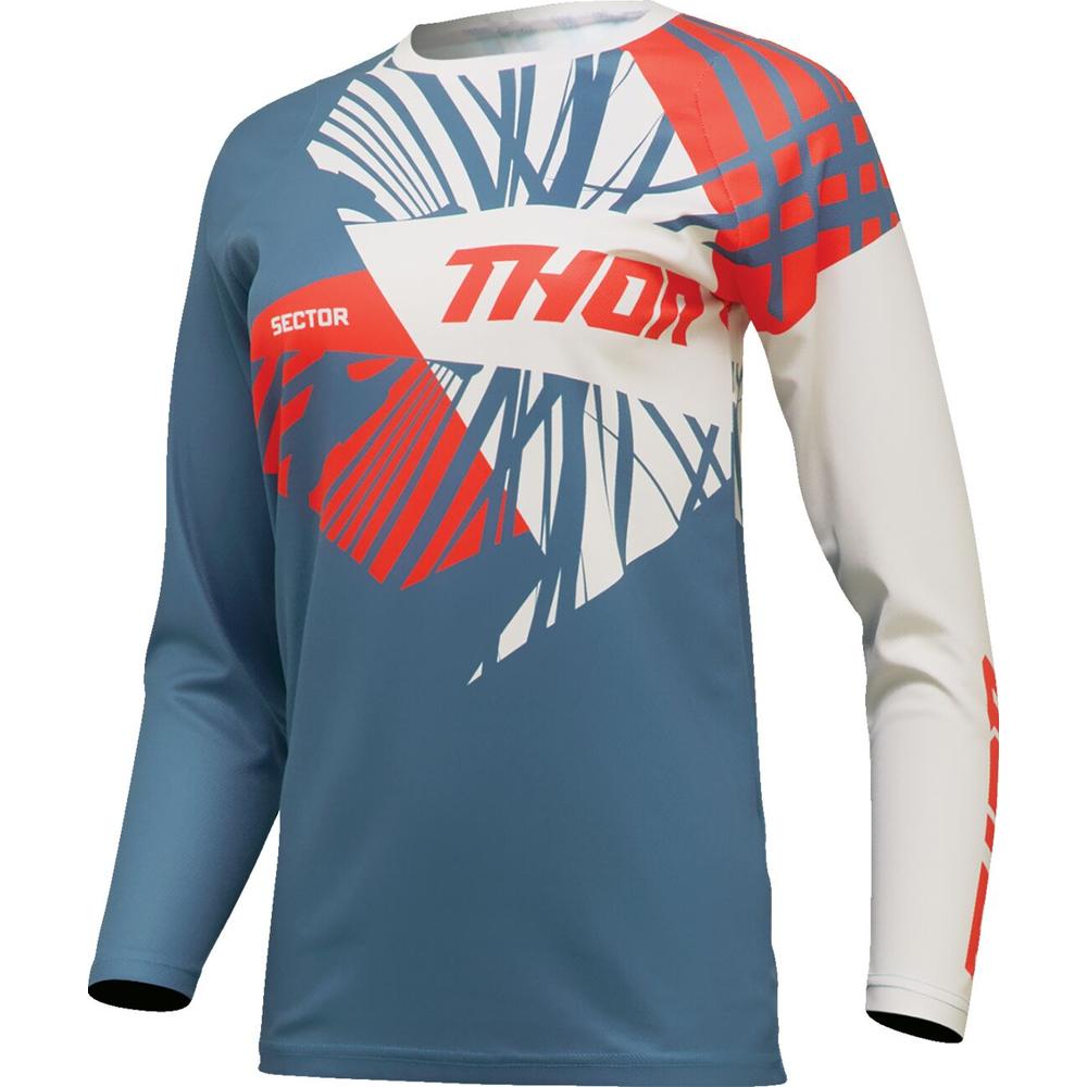 Thor Sector Split Ladies Jersey Blue / White FREE 1 YEAR Returns, FREE UK Delivery | ThrottleChimp