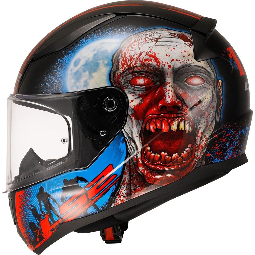 LS2 FF353 Rapid 2 ECE 22.06 Full Face Helmet Zombie Black / Red (Image 3) - ThrottleChimp