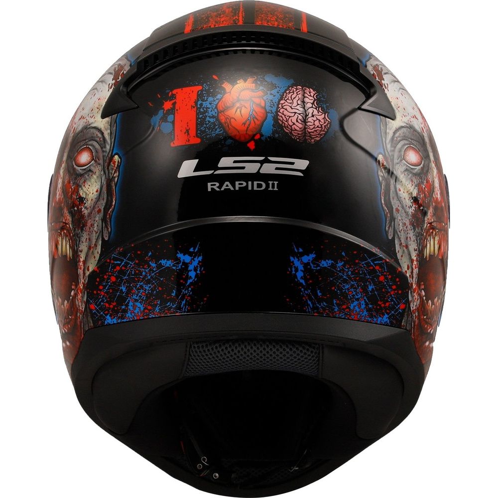 LS2 FF353 Rapid 2 ECE 22.06 Full Face Helmet Zombie Black / Red (Image 4) - ThrottleChimp